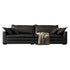 Davis Genuine Leather Black Soft 3 Seater Sofa Luxury Interior Couch