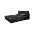 Melody Calf Leather Modern Upholstered Headboard Bed Frame