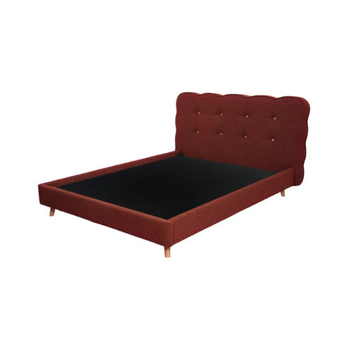 Cassidy Boucle Bed Frame Cookie Design Headboard
