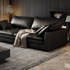 Davis Genuine Leather Black Soft 3 Seater Sofa Luxury Interior Couch