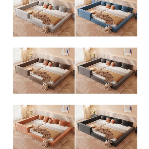 Arlene Microfiber Leather Wide Family Bed Frame