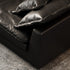 Davis Genuine Leather Black Soft 3 Seater Sofa Luxury Interior Couch