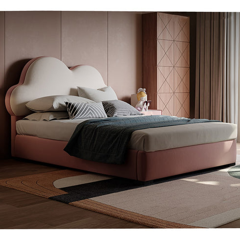 Tanner Velvet Cloud Shaped High Headboard Modern Bed Frame
