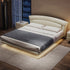 Aldis Microfiber Leather Modern Floating Bed Frame