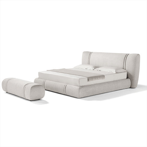 Alix Cotton Linen Fabric Simple Modern Bed Frame