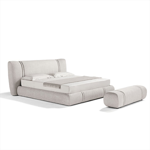 Alix Cotton Linen Fabric Simple Modern Bed Frame