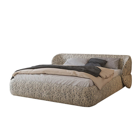 Aliyah Boucle Modern Upholstered Low Headboard Bed Frame