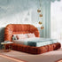 Almas Velvet Fabric Luxury High Headboard Bed Frame