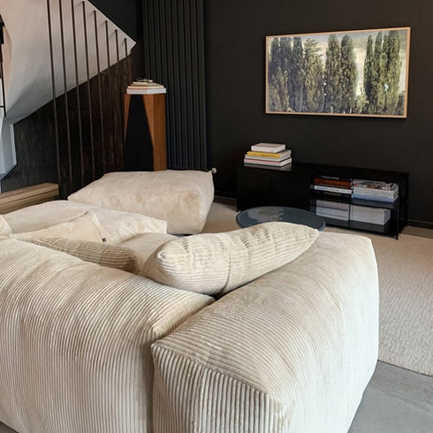 Amaris Corduroy Modern Simple Sofa Cube Modular Couch