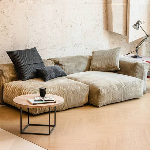 Amaris Corduroy Modern Simple Sofa Cube Modular Couch