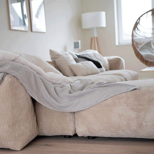 Amaris Corduroy Modern Simple Sofa Cube Modular Couch