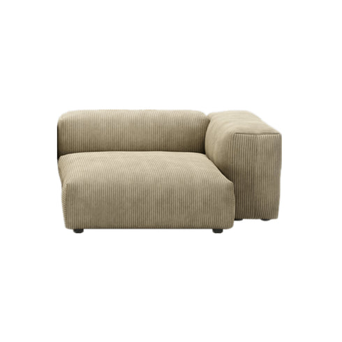 Amaris Corduroy Modern Simple Sofa Cube Modular Couch