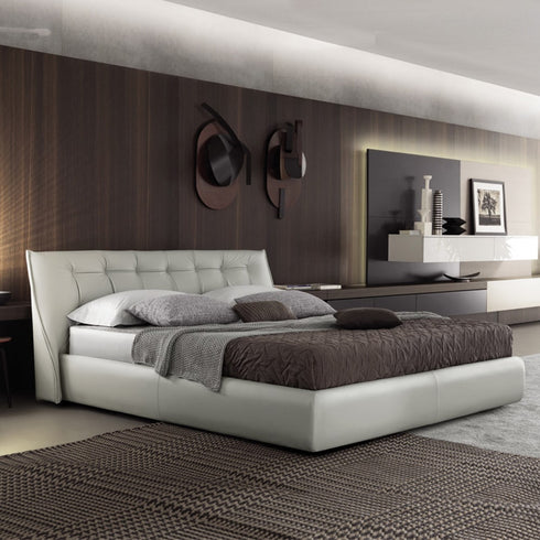 Ameya Microfiber Leather Modern Bed Frame