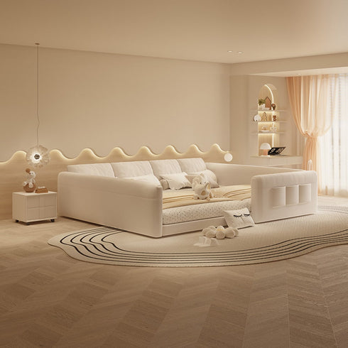 Anaya Microfiber Leather Wide Family Bed Frame