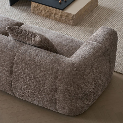 Andrea Cotton Linen Fabric Modern 3-Seater Arm Sofa