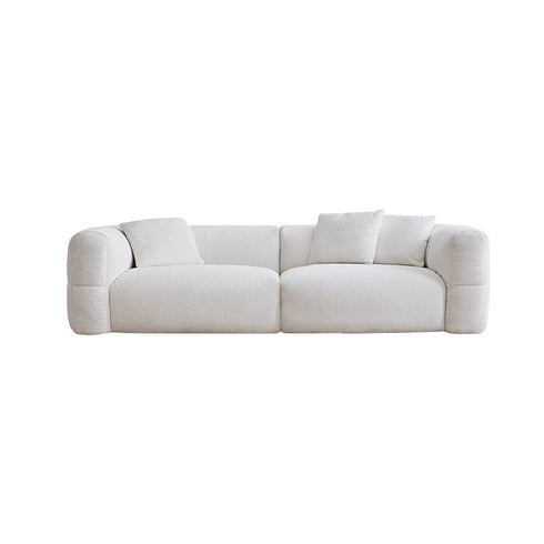 Andrea Cotton Linen Fabric Modern 3-Seater Arm Sofa