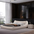 Andres Suede Fabric Low Headboard Modern Bed Frame