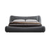 Andres Suede Fabric Low Headboard Modern Bed Frame
