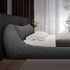 Andres Suede Fabric Low Headboard Modern Bed Frame