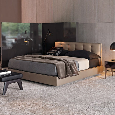 Aren Linen Fabric Modern Bed Frame