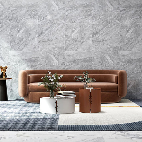 Aria Velvet 3 Seater Sofa Round Shaped Arm Couch