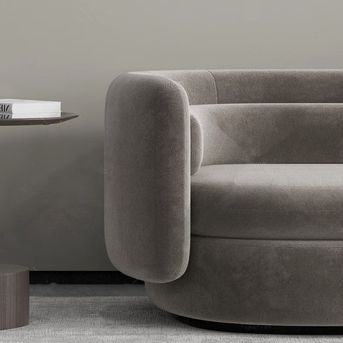 Aria Velvet 3 Seater Sofa Round Shaped Arm Couch