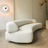 Arturo Chenille Flannel Curved Shaped Modern 4-Seater Sofa Luxury Reception Couch