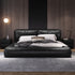 Aslan Modern Design Calf Leather Bed Frame