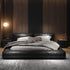 Aslan Modern Design Calf Leather Bed Frame