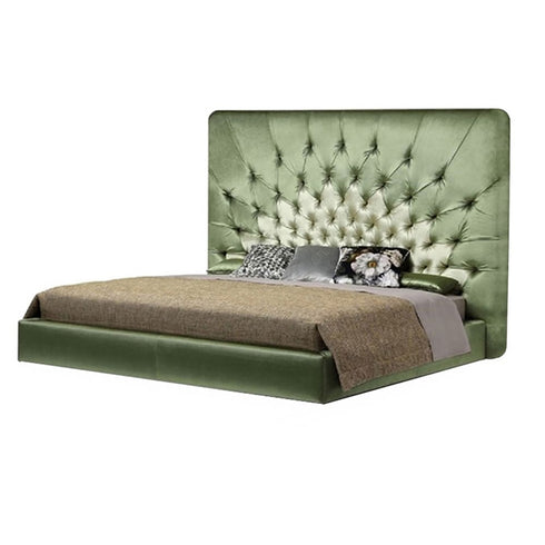 Athaliah Velvet Luxury High Headboard Bed Frame
