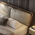 Auld Microfiber Leather Upholstered Modern Floating Bed Frame