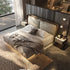 Auld Microfiber Leather Upholstered Modern Floating Bed Frame