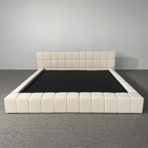 Aurora Matte Tech Cloth Contemporary Low Headboard Bed Frame