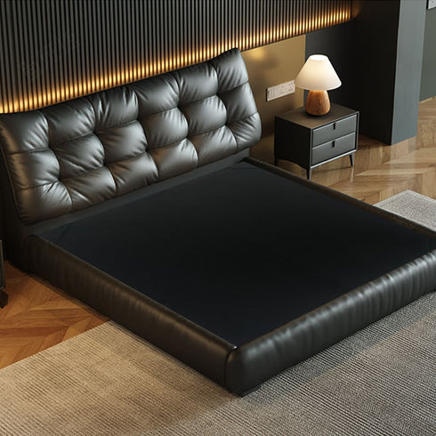 Aurum Microfiber Leather Upholstered Modern Bed Frame