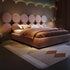 Ava Velvet Round Special Shaped Headboard Luxury Bed Frame