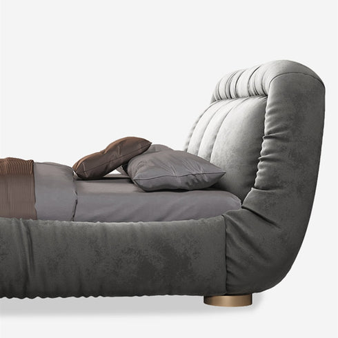 Bandit Suede Fabric Upholstered Modern Bed Frame