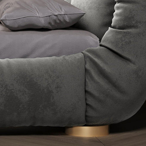 Bandit Suede Fabric Upholstered Modern Bed Frame