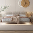 Bardot Suede Fabric Modern Floating Bed Frame