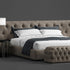 Bossanova Velvet Fabric Wide Headboard Luxury Bed Frame