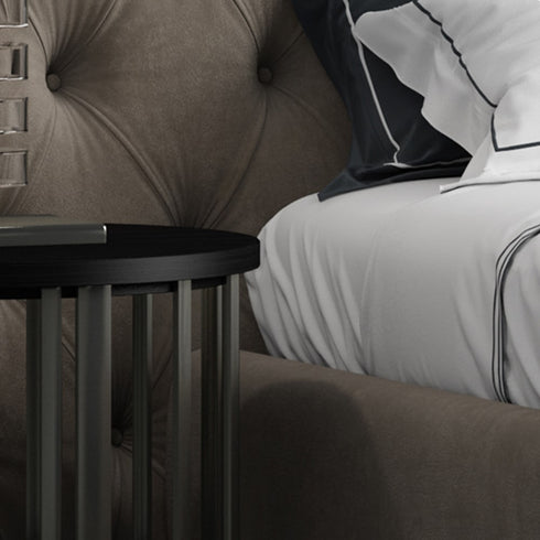 Bossanova Velvet Fabric Wide Headboard Luxury Bed Frame