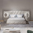 Barossa Velvet Fabric Wide Headboard Luxury Bed Frame