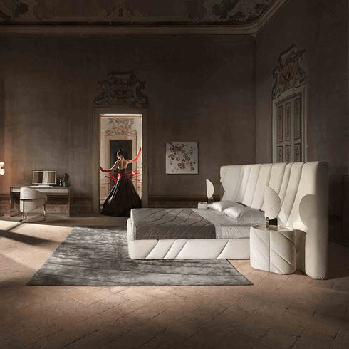 Barossa Velvet Fabric Wide Headboard Luxury Bed Frame