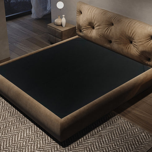 Bartlett Suede Fabric Modern Upholstered Bed Frame