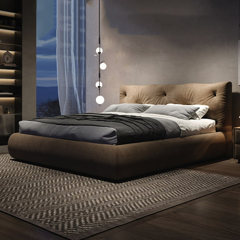 Bartlett Suede Fabric Modern Upholstered Bed Frame