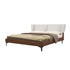 Baylee Microfiber Leather+Boucle Fabric Upholstered Headboard Bed Frame