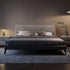 Beagan Microfiber Leather+Suede Fabric Modern Bed Frame