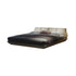 Belle Low Headboard Calf Leather Floating Bed Frame