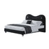 Beltran Velvet Shaped Headboard Modern Bed Frame