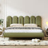 Benitez Velvet Modern Bed Frame with Acrylic Feet