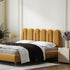 Benitez Velvet Modern Bed Frame with Acrylic Feet